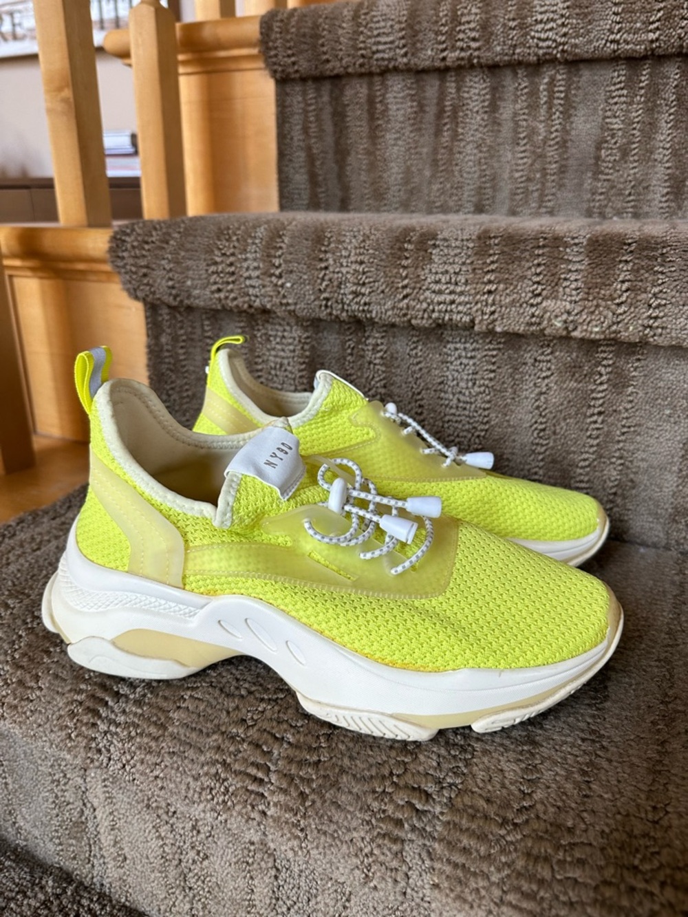Neon Yellow Mesh Slip-On Sneakers Steve Madden 8.5